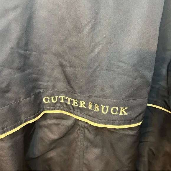 *NWT* Cutter & Buck Men’s Navy Blue and Tan Lined Weather Tech Jacket, Size XXL - Picture 8 of 10